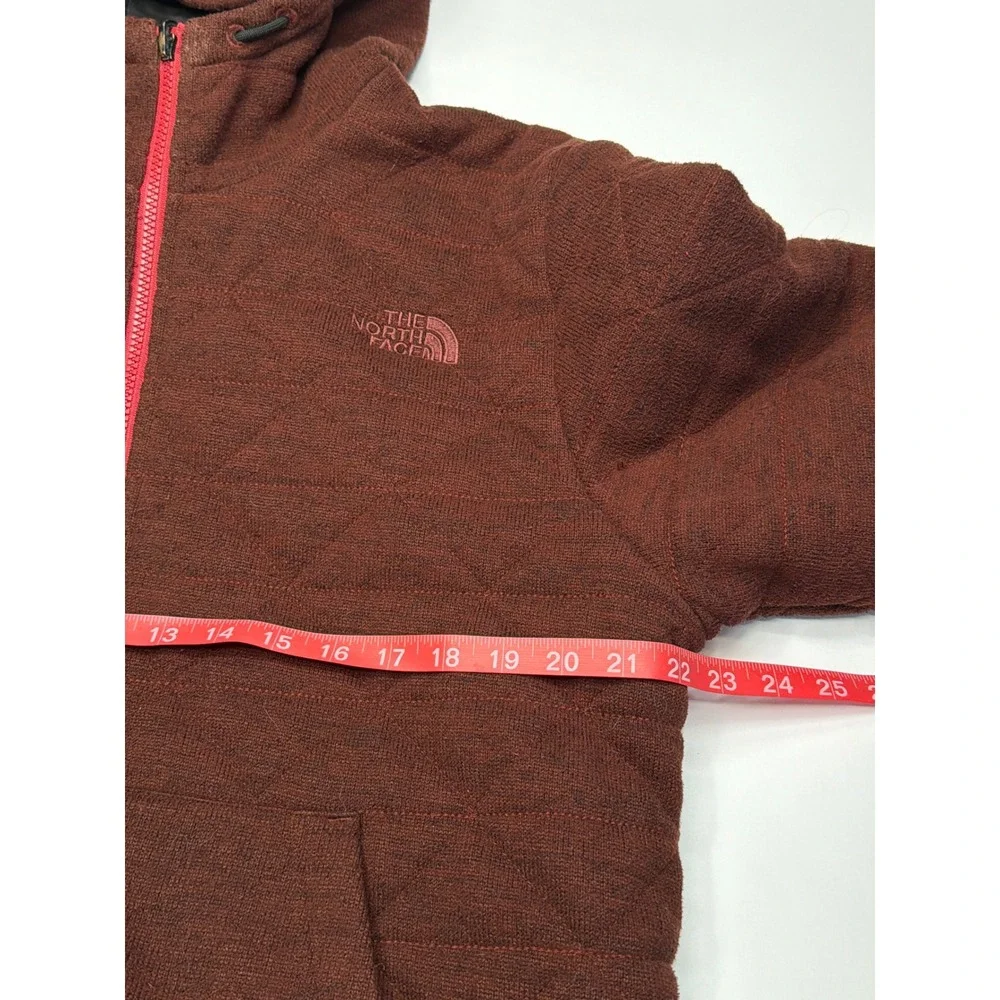 The North Face Mens‎ Reversible Quilted Full Zip Hoodie Burgundy Black Large